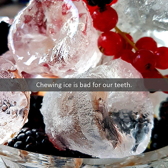 Chewing Ice Is Bad for Our Teeth